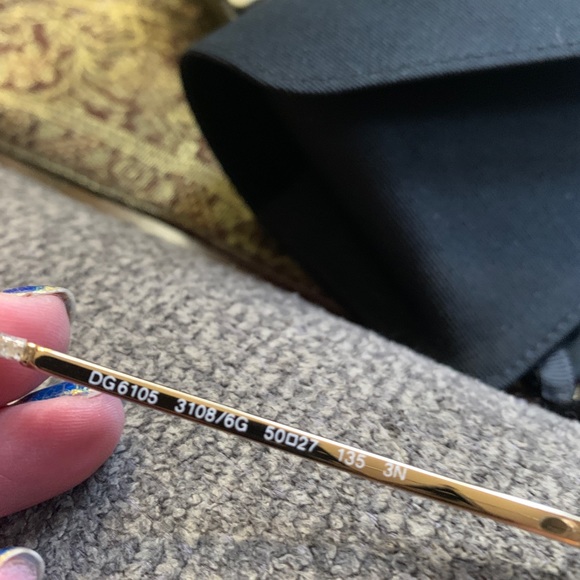 SOLD⛔️Authentic DOLCE & GABBANA 50 round Glitter Acetate metal sunglasses - Picture 6 of 11